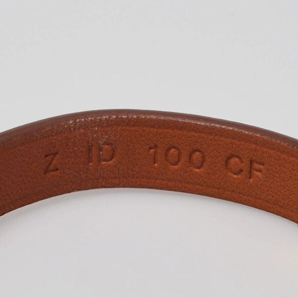 Hermes Craie Leather and Gold Plated Mini Rivale Bracelet Size T1 - Picture 7 of 7